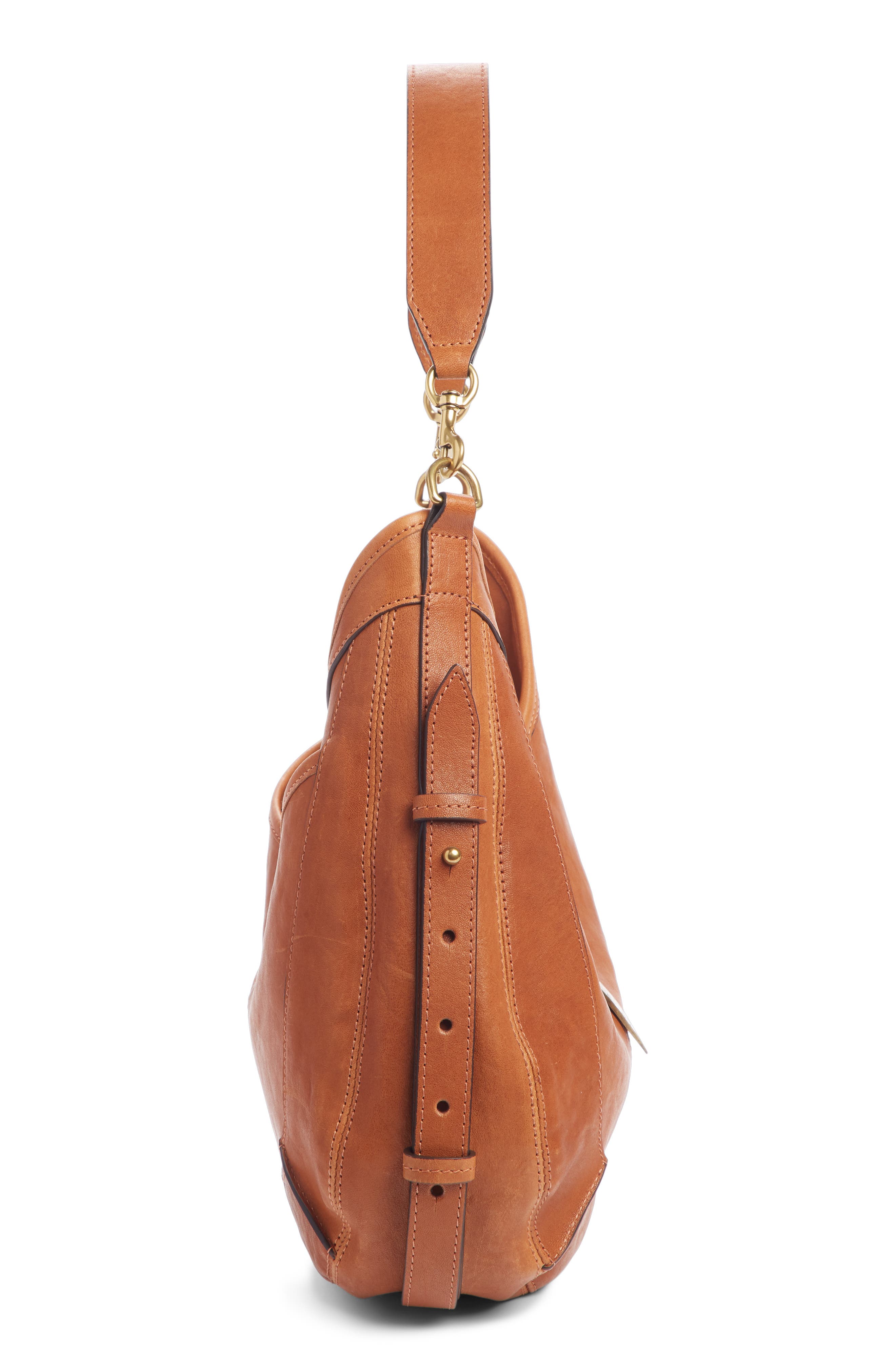 Isabel Marant Kaliko Leather Hobo Bag, Alternate, color, 