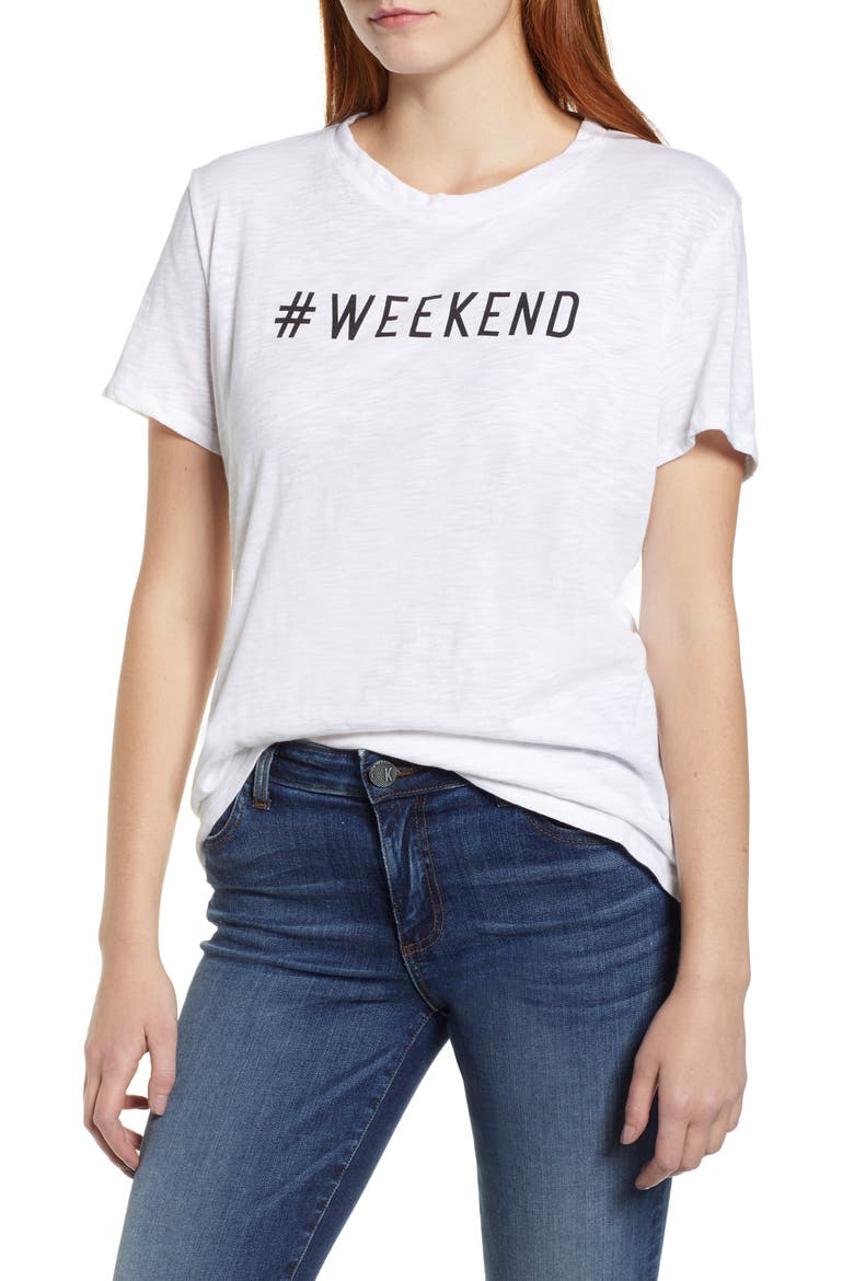 Off Duty Graphic Tee, Main, color, WHITE- BLACK WEEKEND