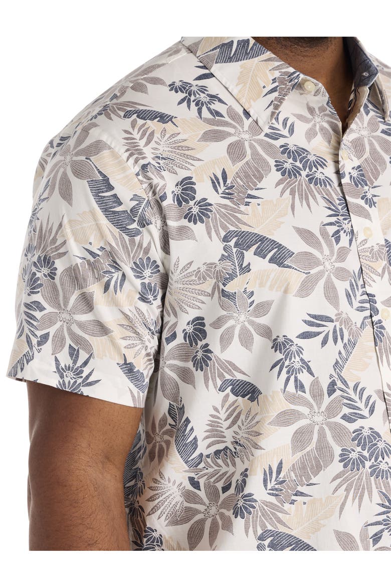 Big & Tall Floral Sport Shirt V2, Alternate, color, SAIL WHITE