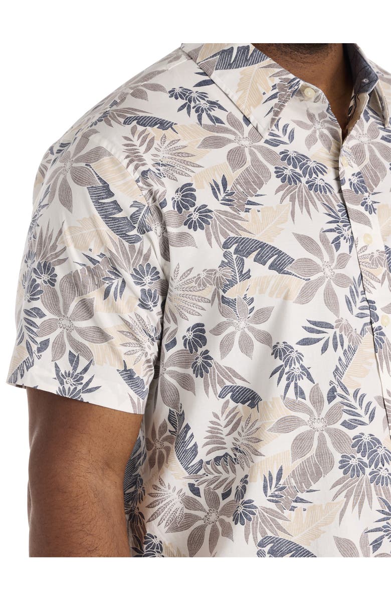 Nautica Big & Tall Floral Sport Shirt V2, Alternate, color, Sail White