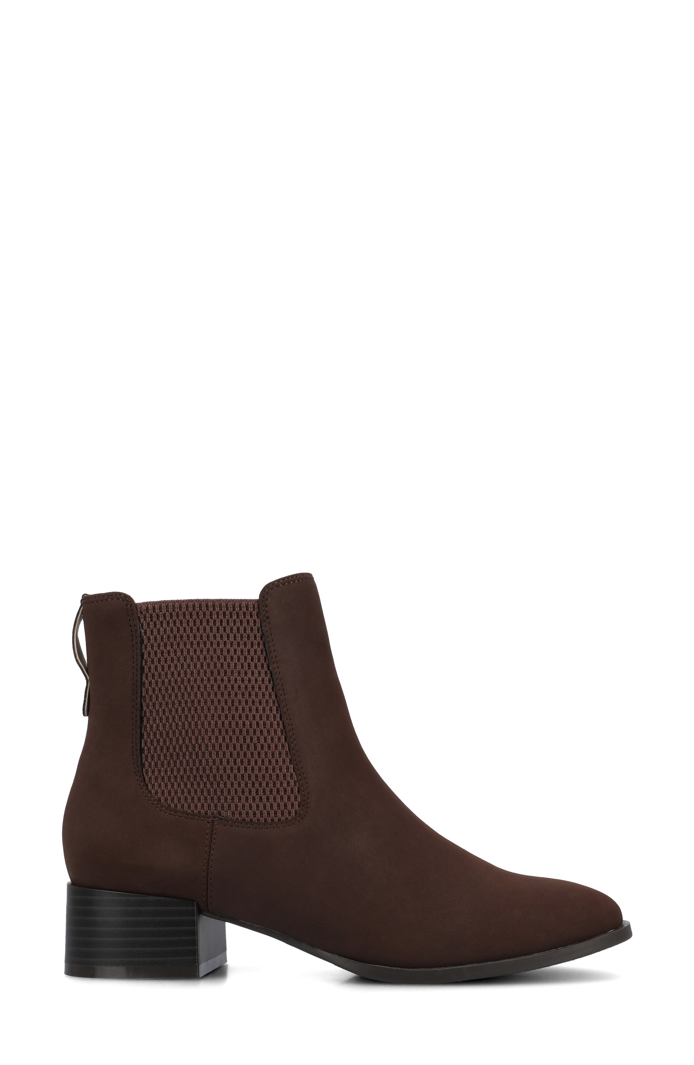 Journee Collection Chayse Bootie, Alternate, color, Chocolate/Nubuck