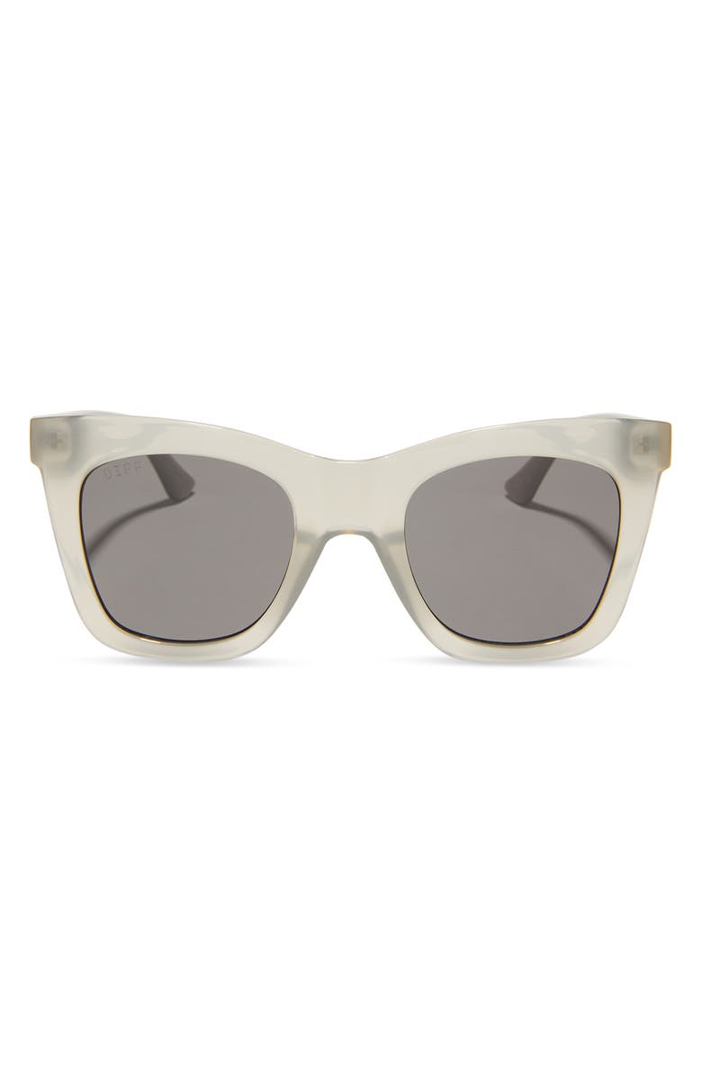 DIFF 50mm Talia Cat Eye Sunglasses, Main, color, Milky Grey
