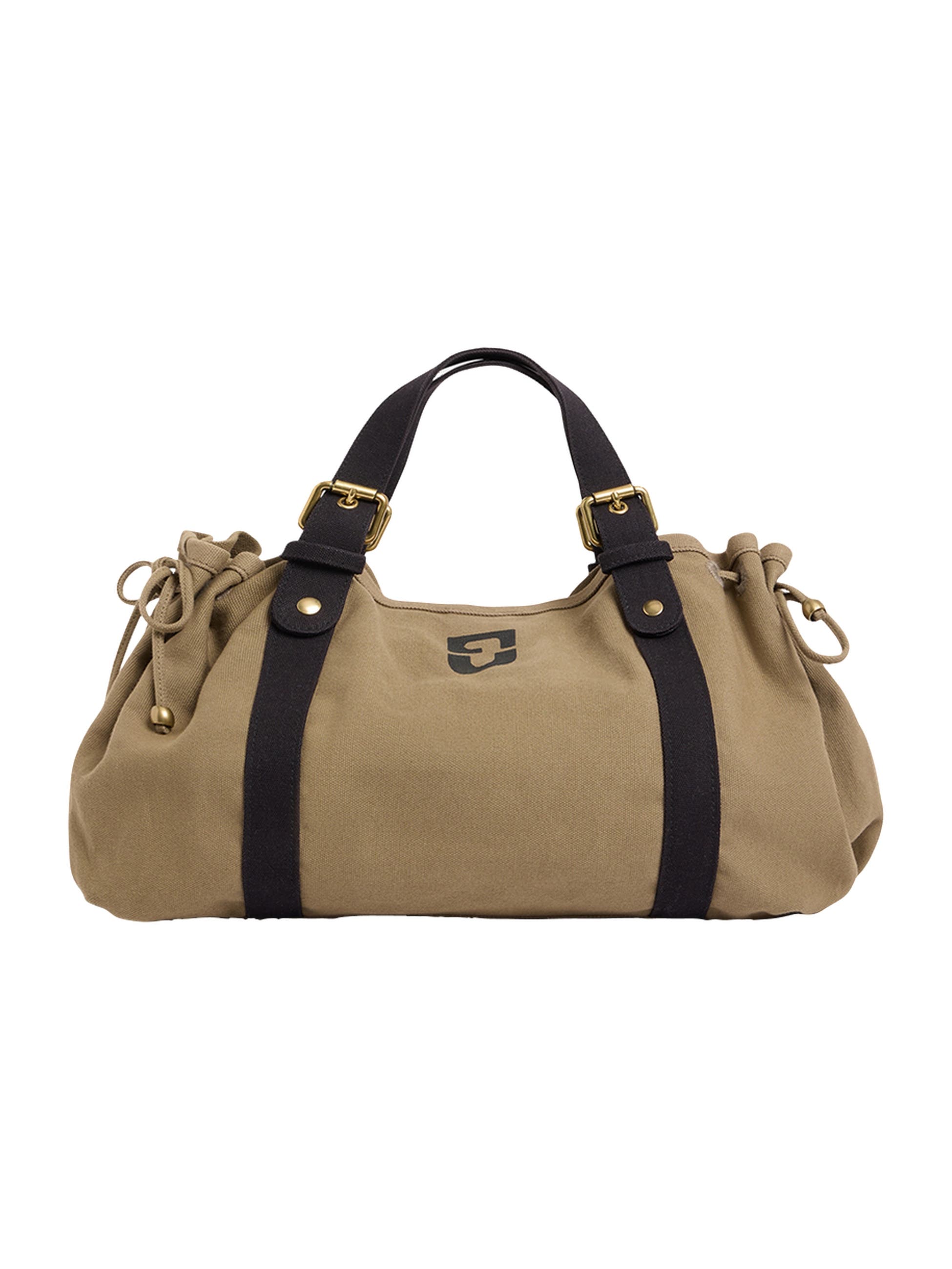 GERARD DAREL Bicolor 24H Canvas Handbag, Main, color, Khaki