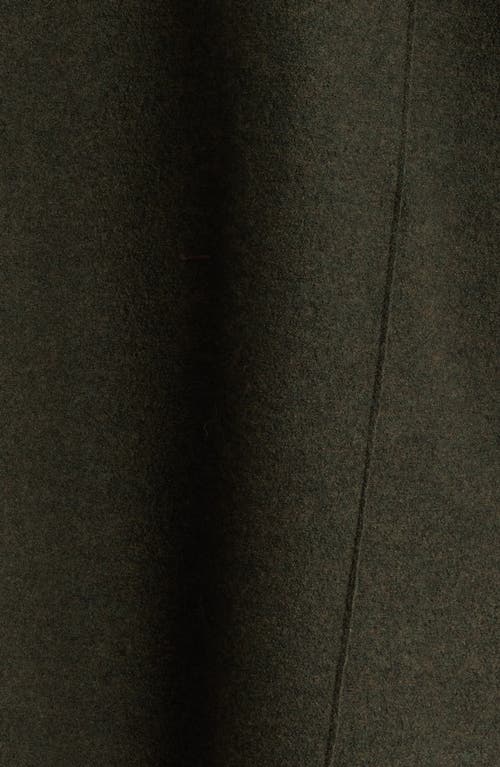 Eileen Fisher High Collar Open Front Boiled Wool Jacket In Black