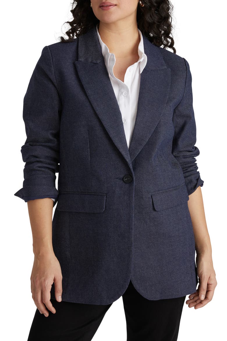 Denim Blazer, Main, color, INDIGO