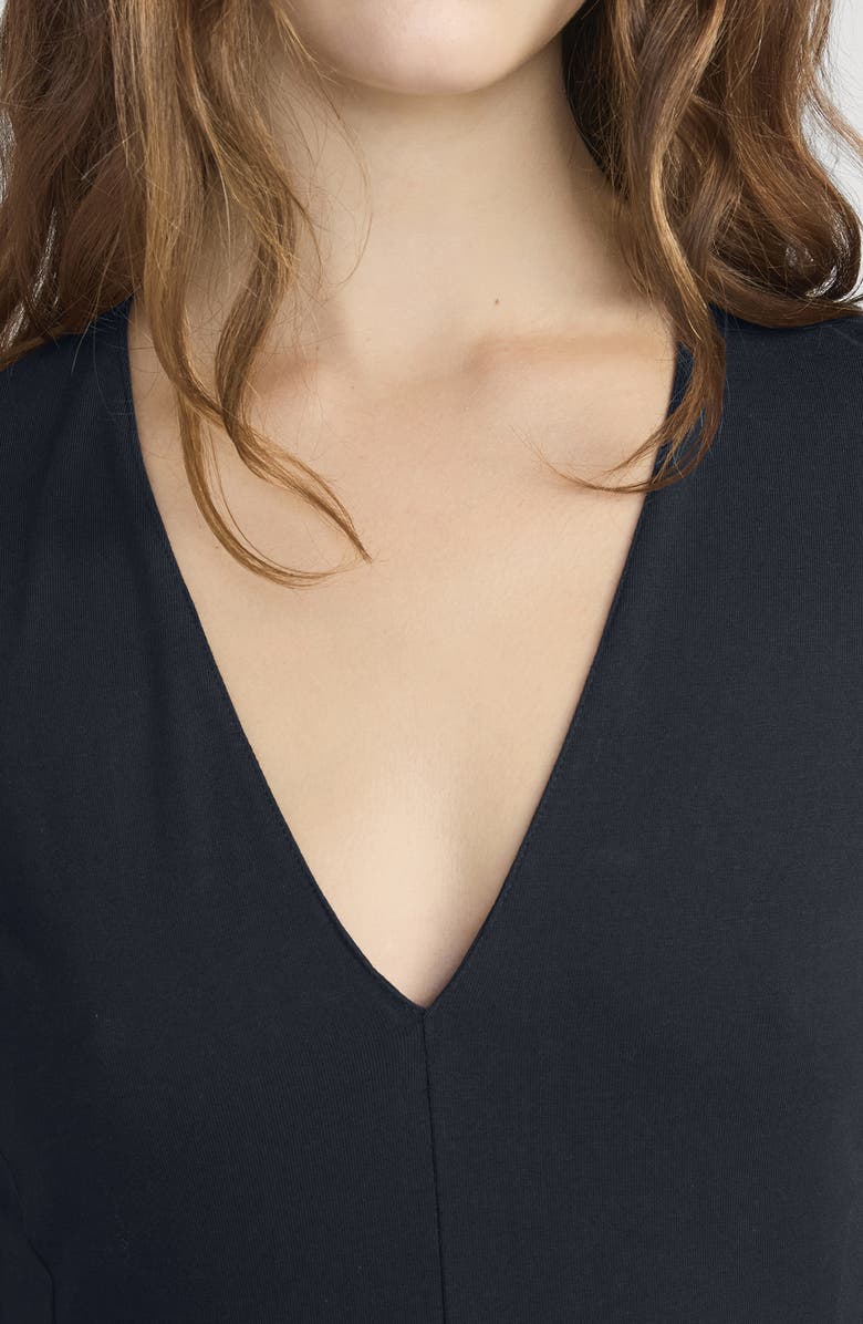 FRAME The Studio Cotton Midi Dress, Alternate, color, Navy