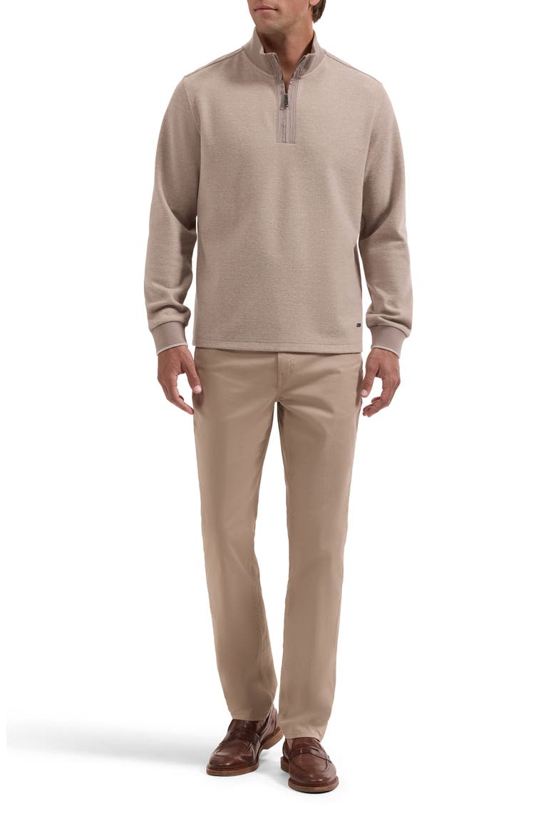 Quarter Zip Knit Pullover, Alternate, color, WALNUT