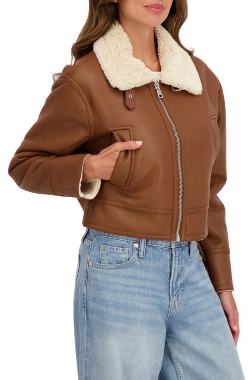 Sebby Faux Shearling Jacket In Brown