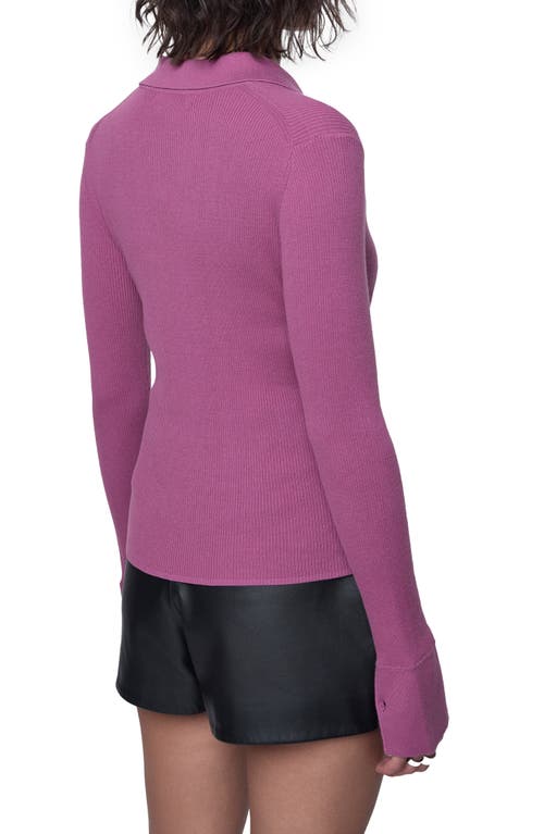 Rebecca Minkoff Cora Polo Pullover Top In Mulberry