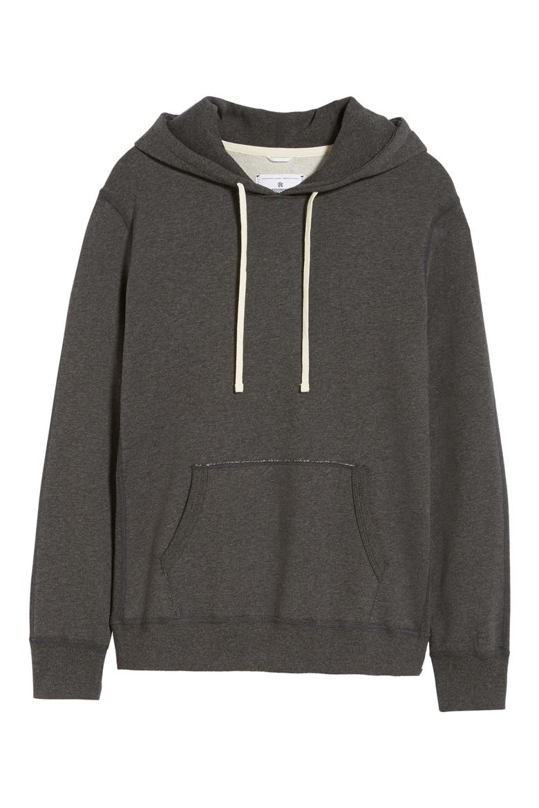 Midweight Terry Pullover Hoodie, Alternate, color, HEATHER CHARCOAL