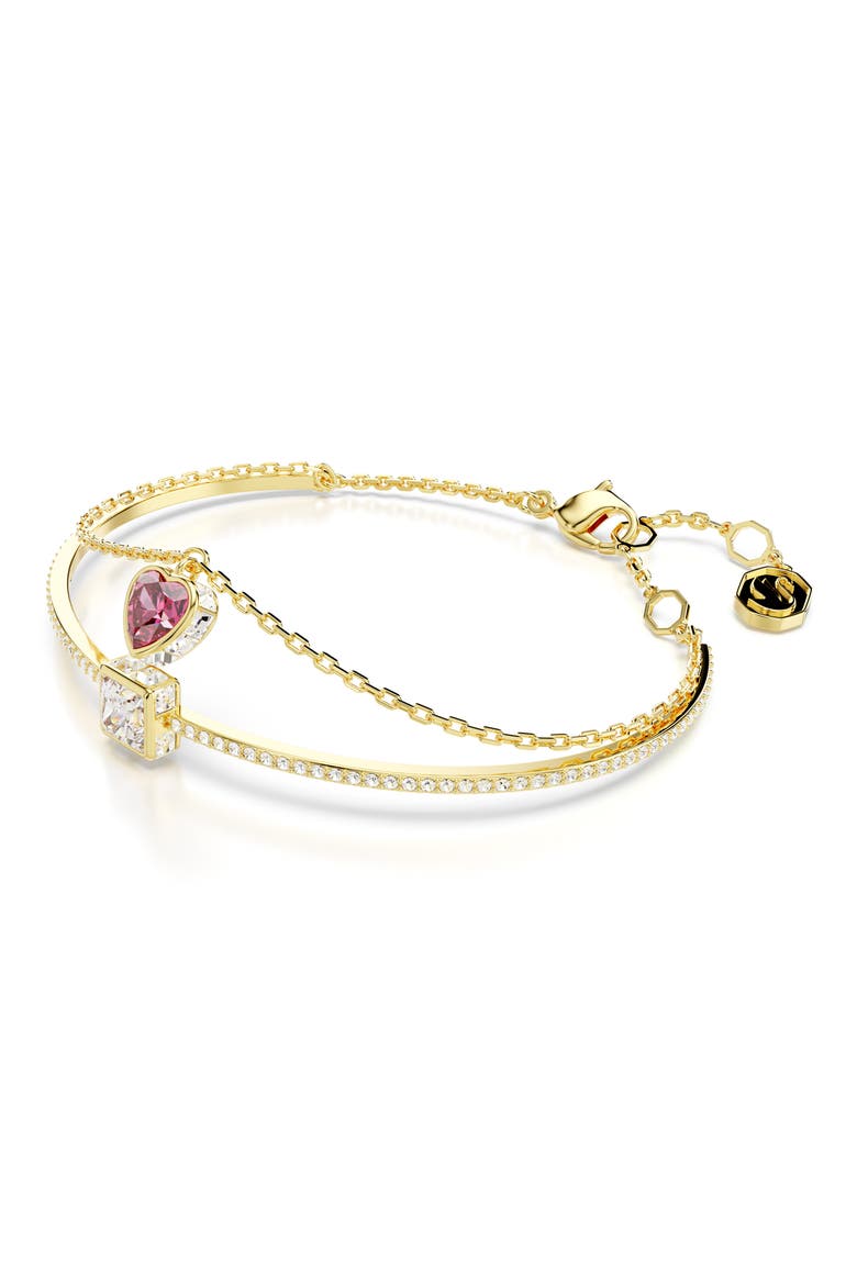 Chroma Crystal Embellished Layered Bracelet, Alternate, color, RED