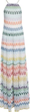 Missoni Metallic Zigzag Raschel Knit Maxi Dress