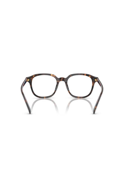Polo Ralph Lauren 50mm Round Optical Glasses In Brown