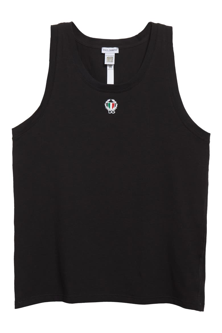Men's Embroidered DG Patch Tank, Alternate, color, BLACK