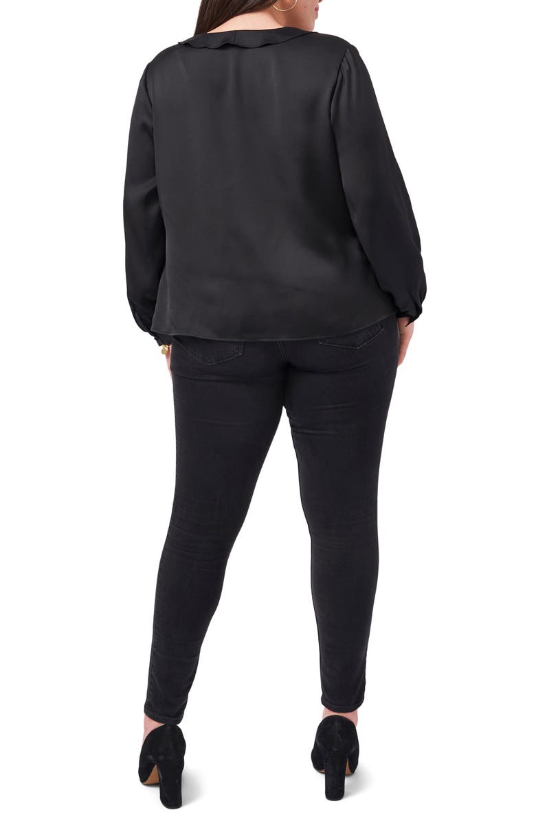 Vince Camuto Ruffle Front Satin Blouse, Alternate, color,