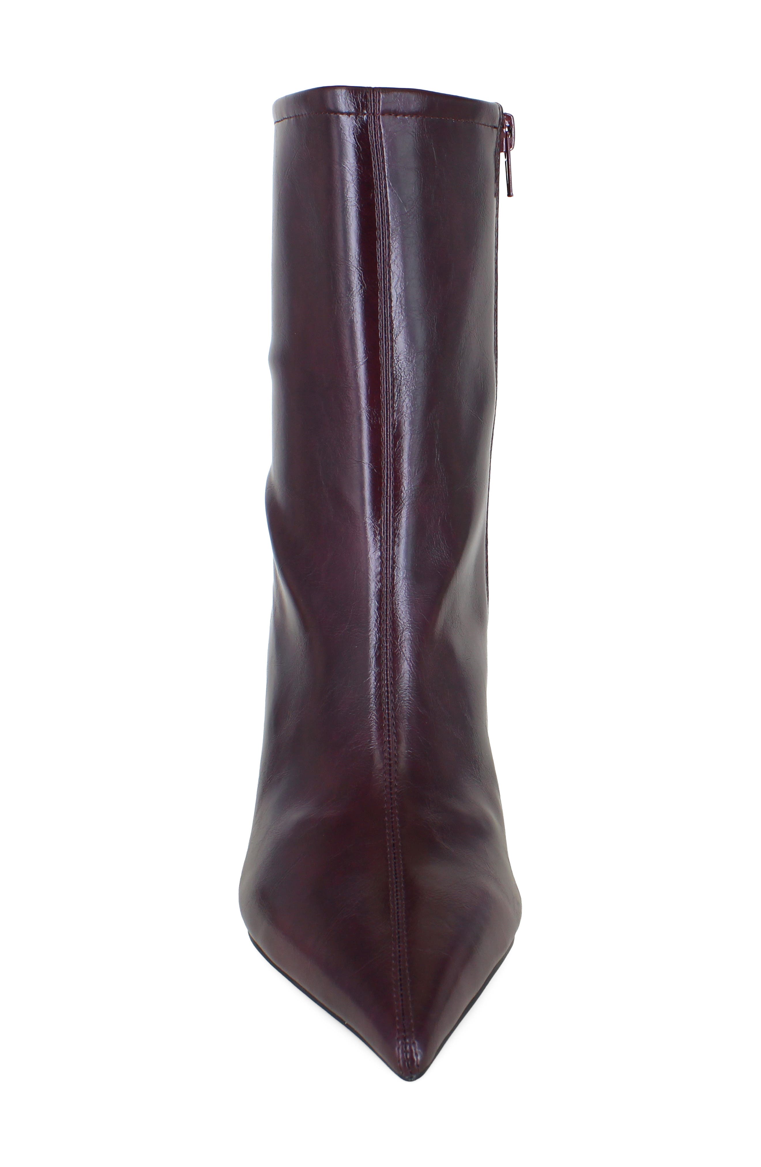 Rosalind Faux Leather Bootie, Alternate, color, BURGUNDY