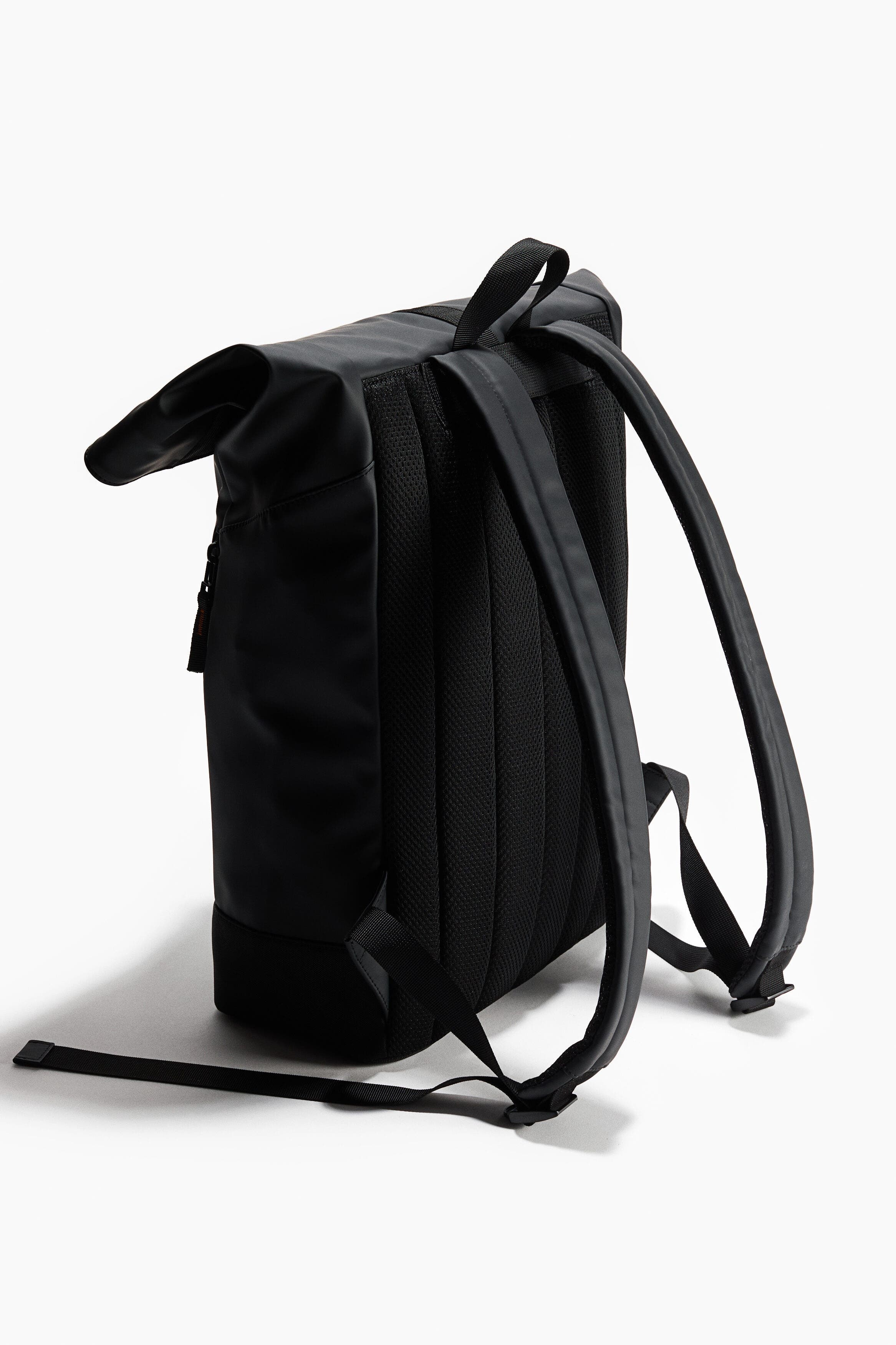 H&M Roll-top Backpack, Alternate, color, Black