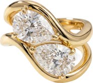 The M Jewelers Set of 2 Pear-Cut Cubic Zirconia Rings