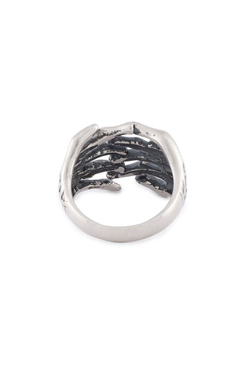 Skeleton Hands Ring, Alternate, color, SILVER