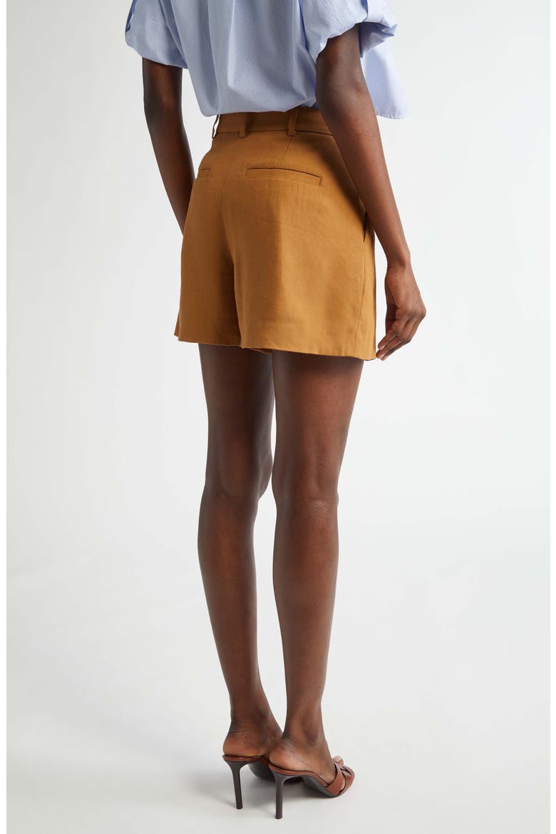Charles Linen Blend Shorts, Alternate, color, COPPER