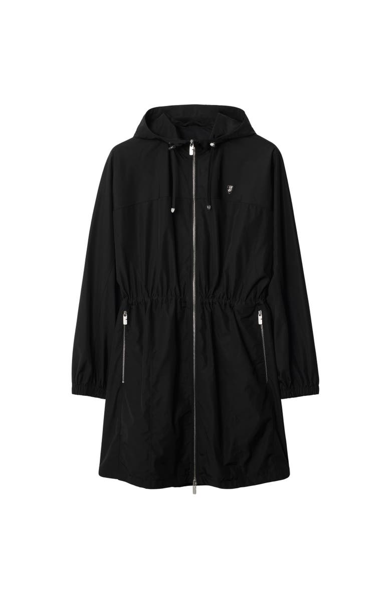 Burberry Nylon Cotton Parka, Alternate, color, Black