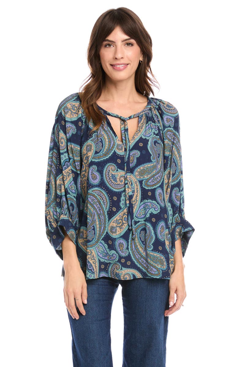 Karen Kane Paisley Blouson Sleeve Top, Alternate, color, Paisley