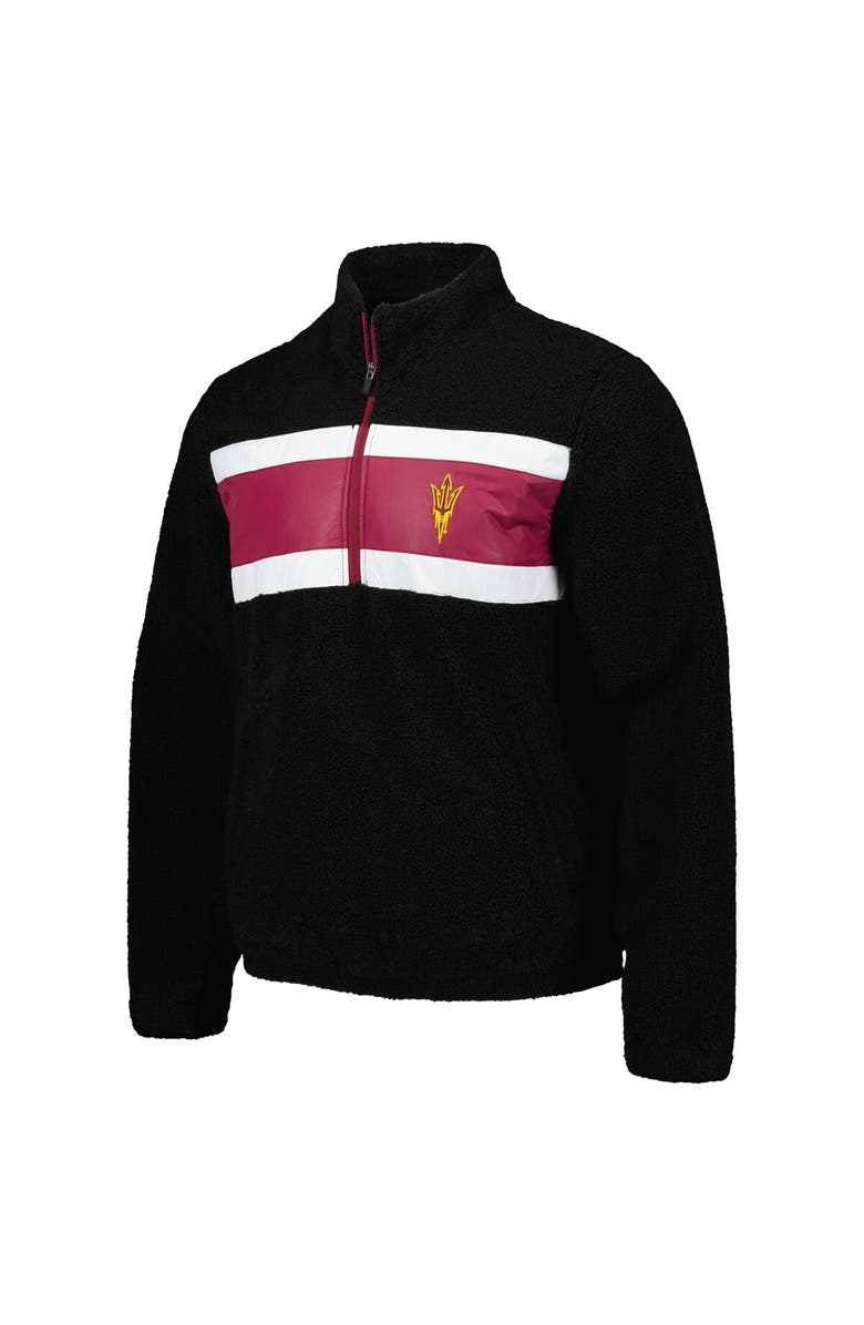 G-III SPORTS BY CARL BANKS Men's G-III Sports by Carl Banks Black Arizona State Sun Devils Pinch Runner Half-Zip Top, Alternate, color, Black