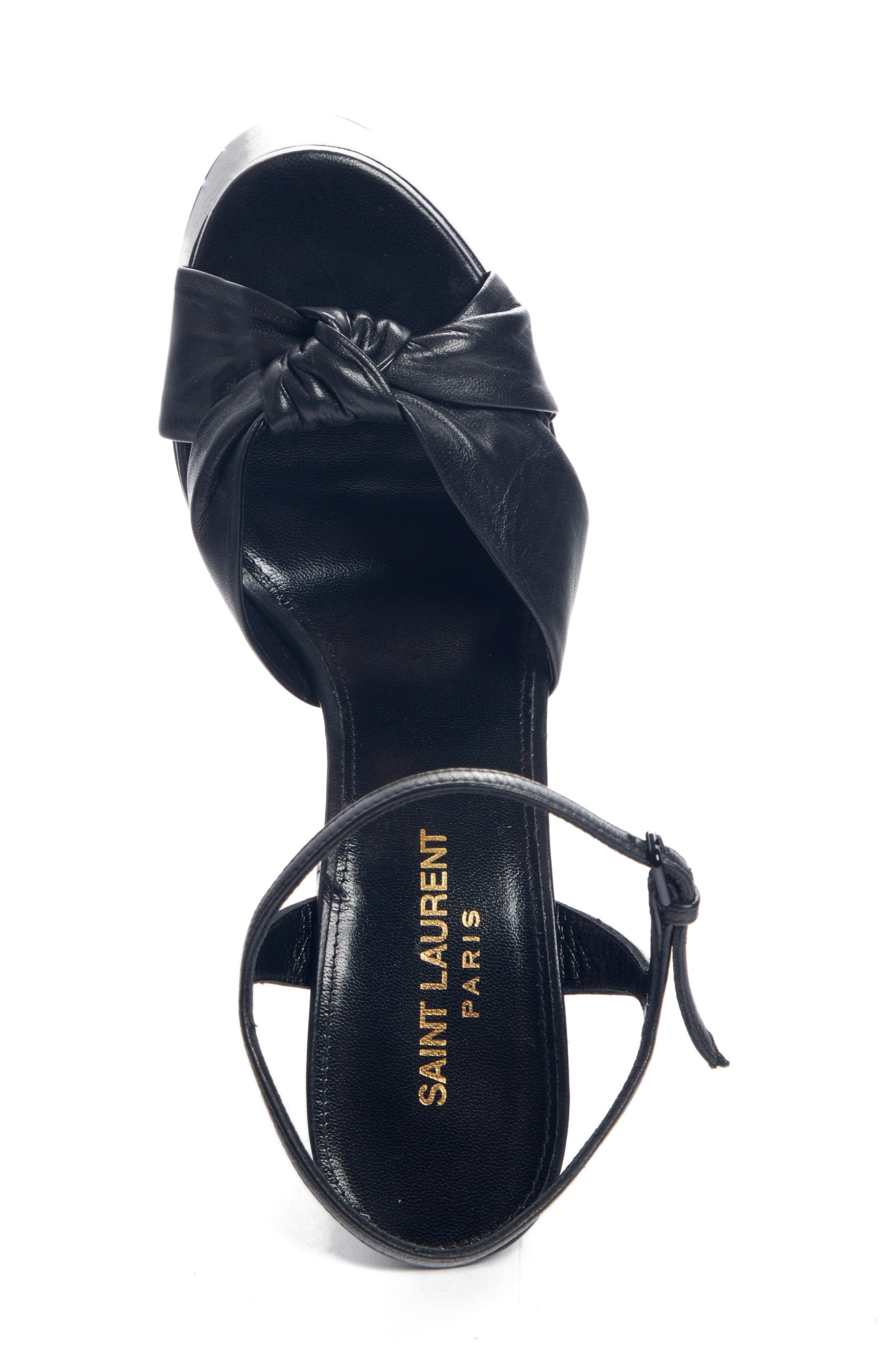 Saint Laurent Bianca Ankle Strap Platform Sandal, Alternate, color, 