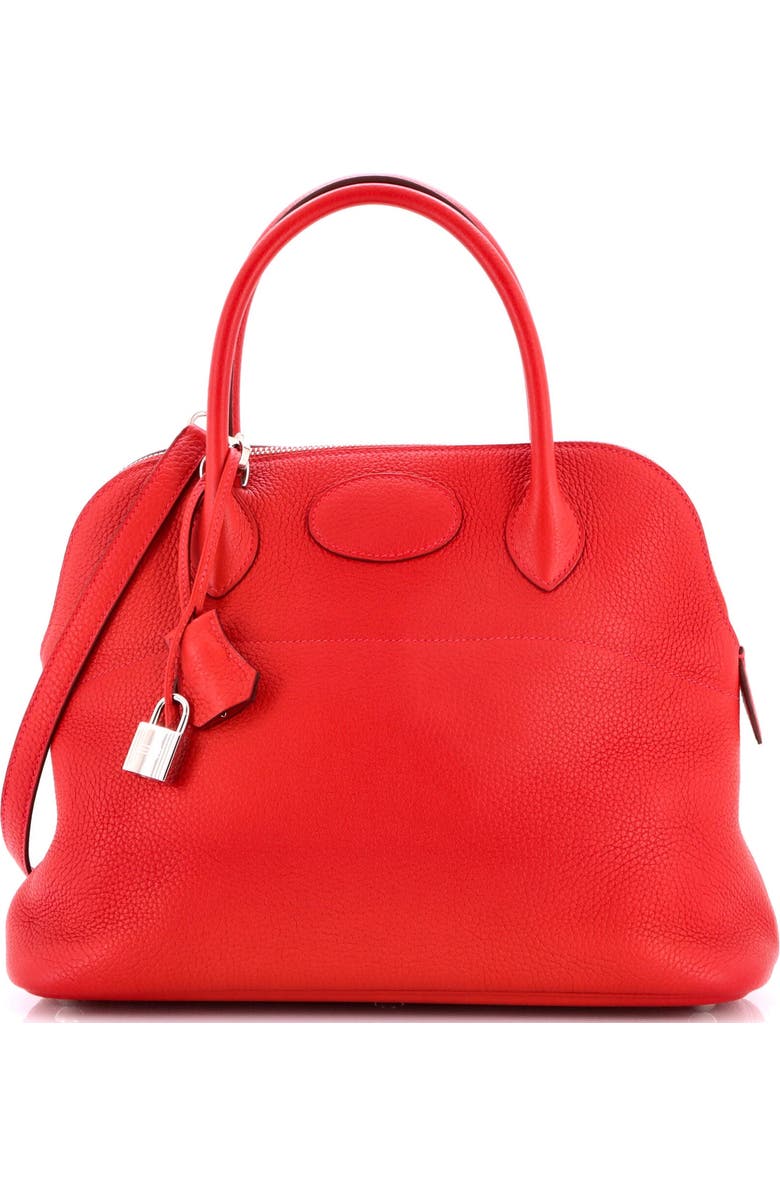 Pre-Owned Hermes Bolide Bag Clemence 31, Main, color, Rouge Casaque