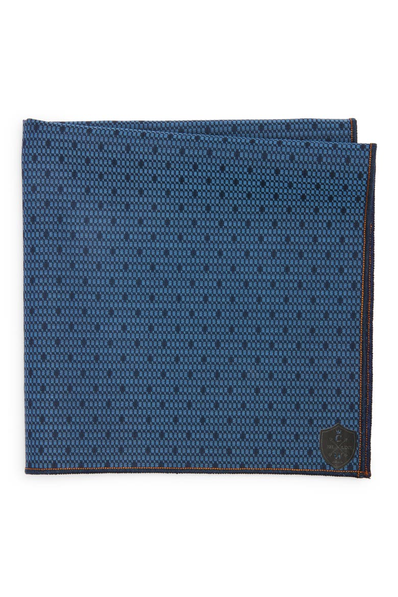 Polka Dot Cotton Pocket Square, Main, color, BLUE