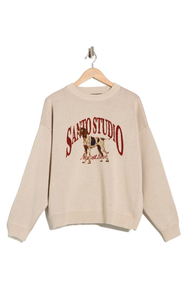 SANTO STUDIO Pointer Knit Sweater, Alternate, color, 