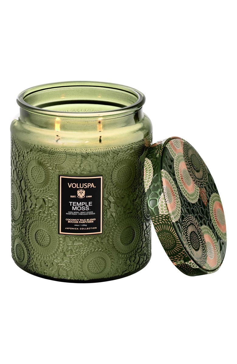 Voluspa Temple Moss Luxe Jar Candle, Main, color,