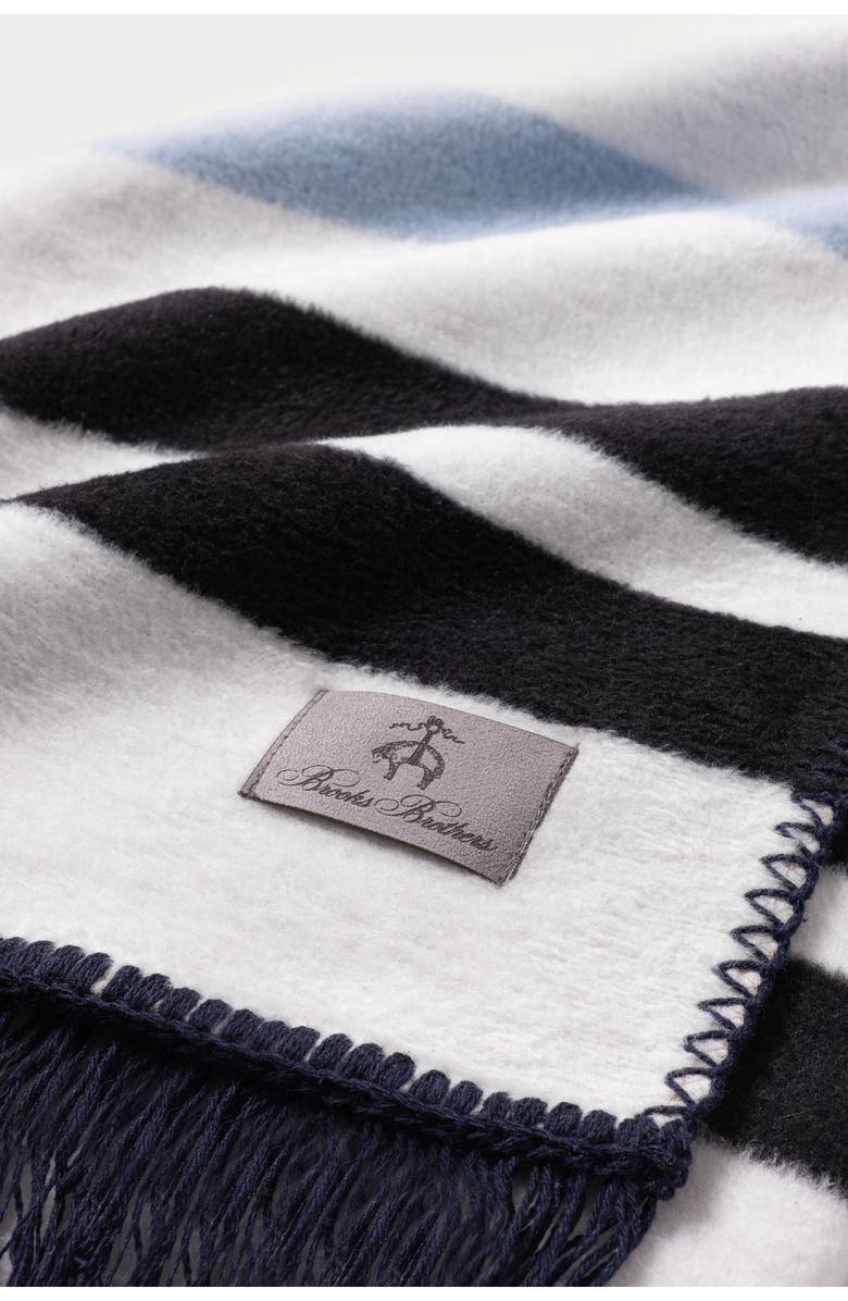 Brooks Brothers Henry Throw Blanket, Alternate, color, Silver
