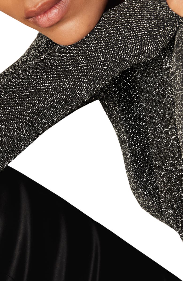 Reiss Seraphina Long Sleeve Top, Alternate, color, Silver