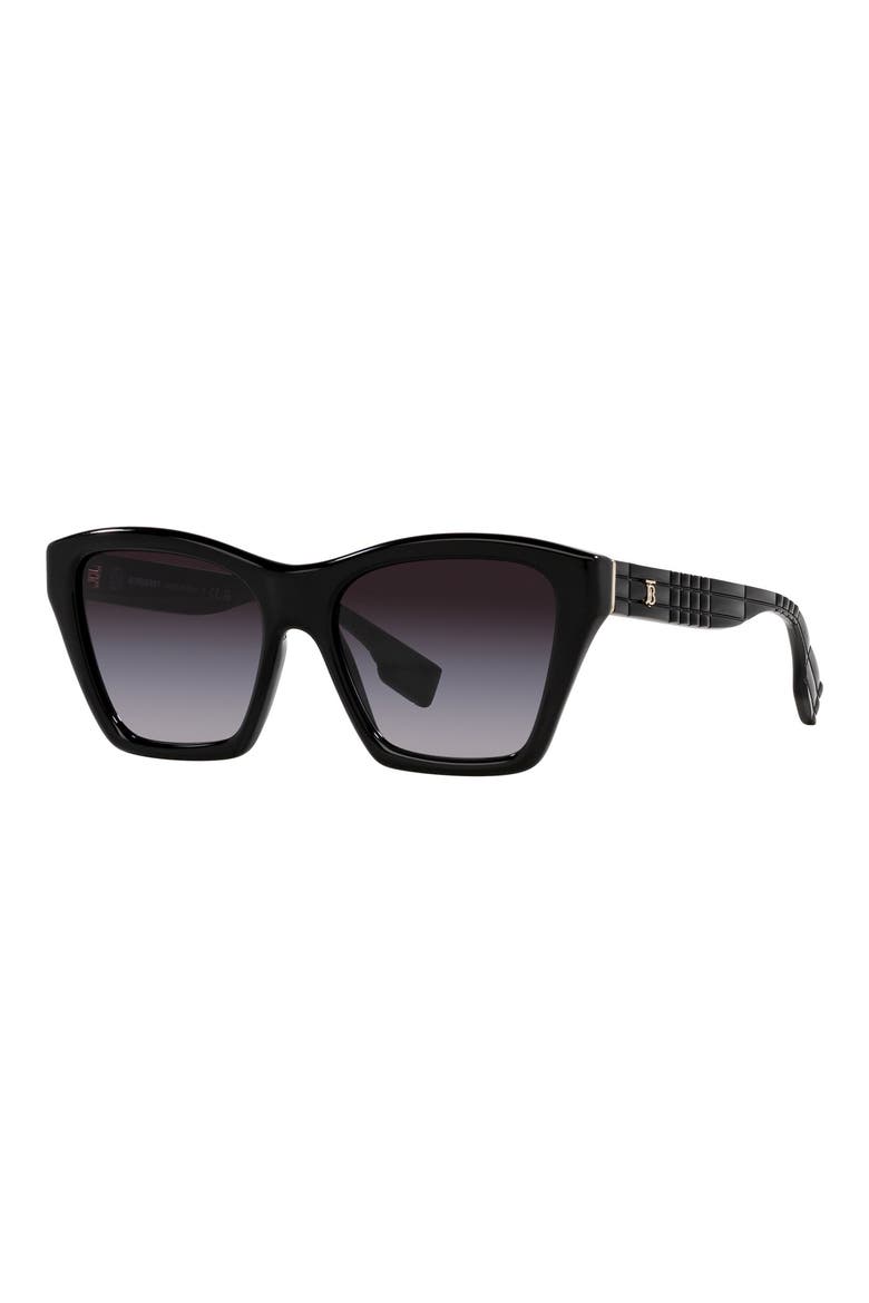 Arden 54mm Gradient Square Sunglasses, Alternate, color, BLACK