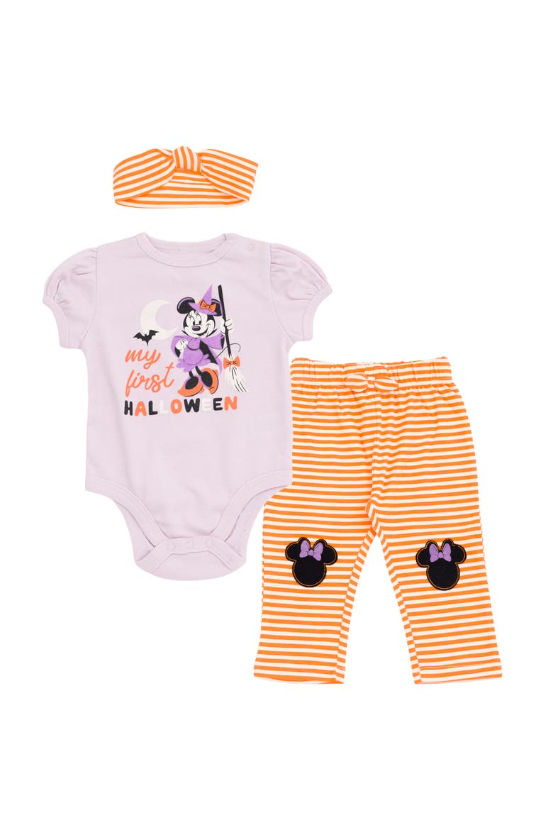 Minnie Mouse Halloween Bodysuit and Pants Set, Main, color, Purple Minnie Mouse