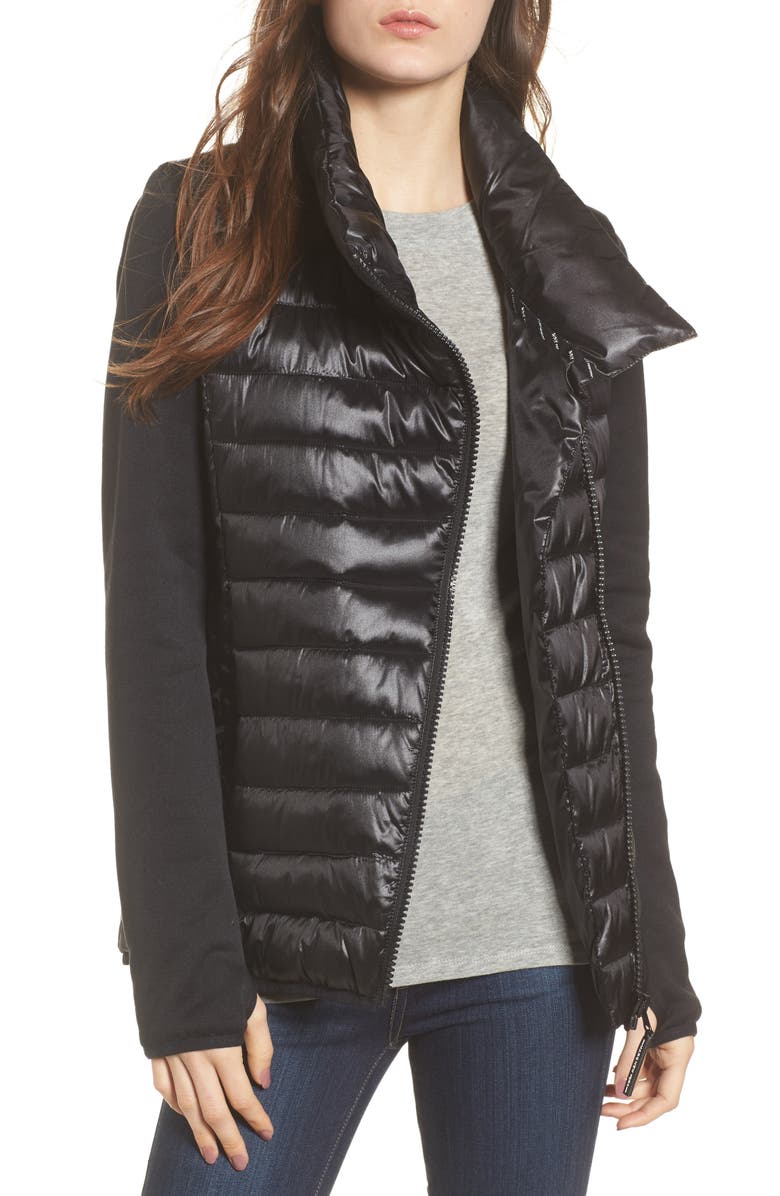 Marc New York Knit Sleeve Packable Puffer Jacket, Main, color, 