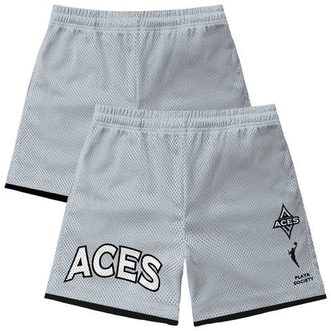 Unisex Playa Society  Gray Las Vegas Aces Team Mesh Shorts
