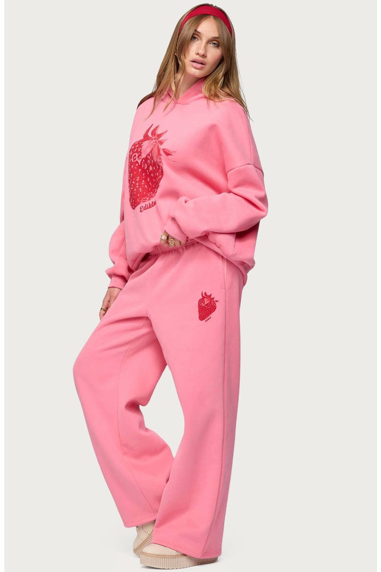 Strawberry Babe Hoodie, Alternate, color, PINK