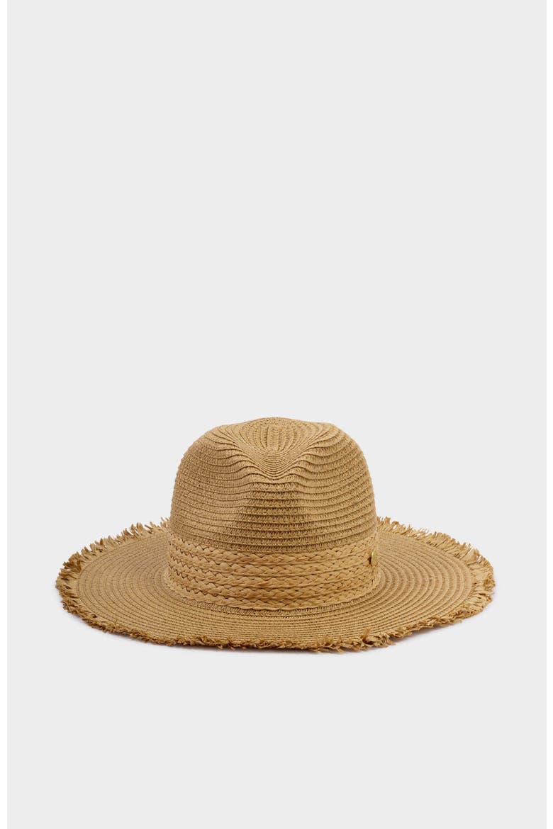 Straw Fedora Hat, Main, color, Natural