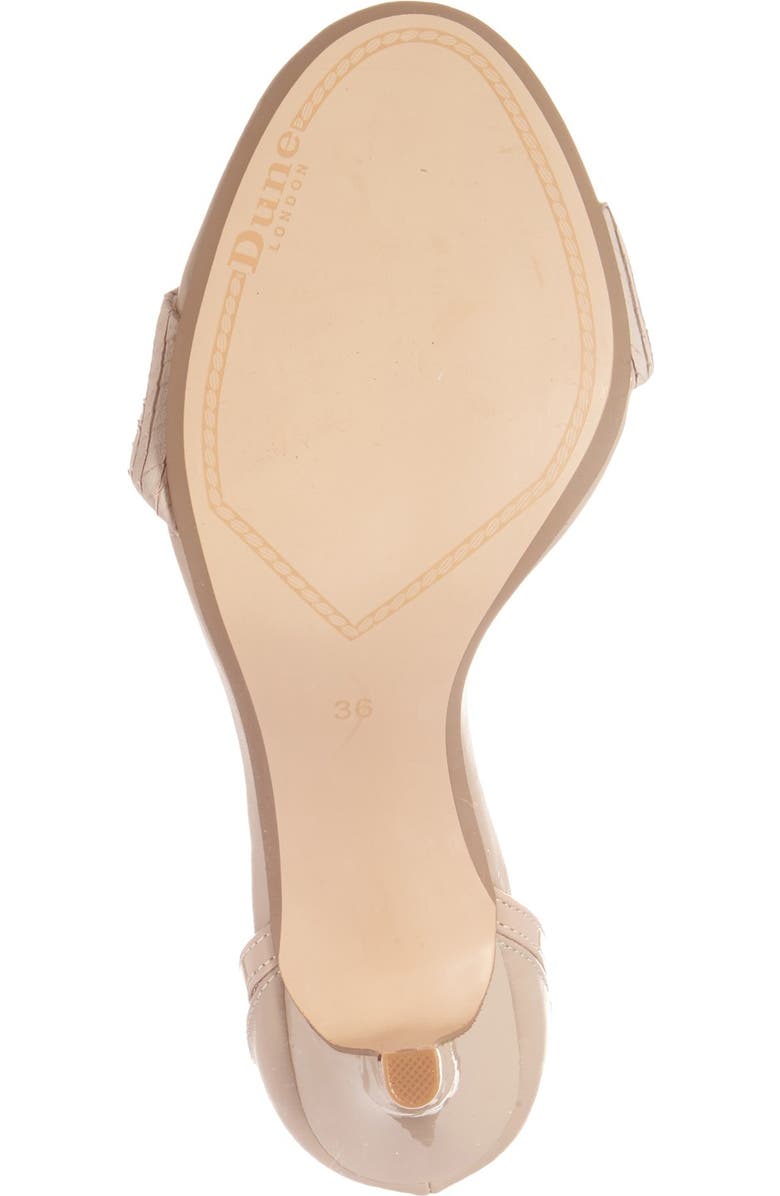 Dune London 'Madeira' Ankle Strap Sandal, Alternate, color, Nude Reptile Print Suede