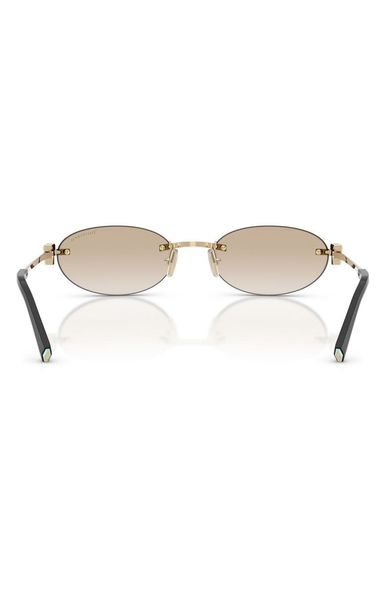 Tiffany & Co. 56mm Oval Sunglasses, Alternate, color, Gold / Neutral Gradient Grey