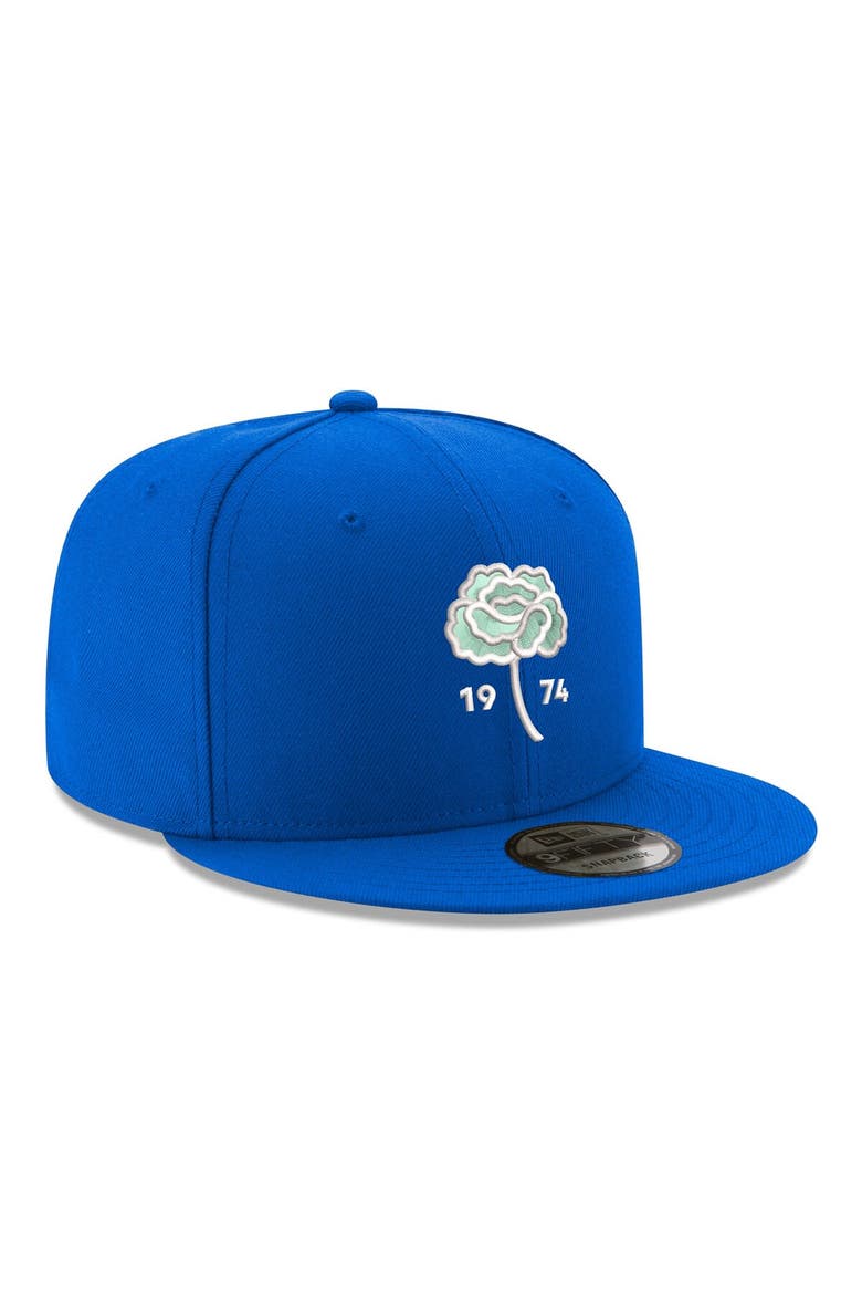 Men's New Era Blue Seattle Sounders FC Carnation 9FIFTY Snapback Hat, Alternate, color, Blue