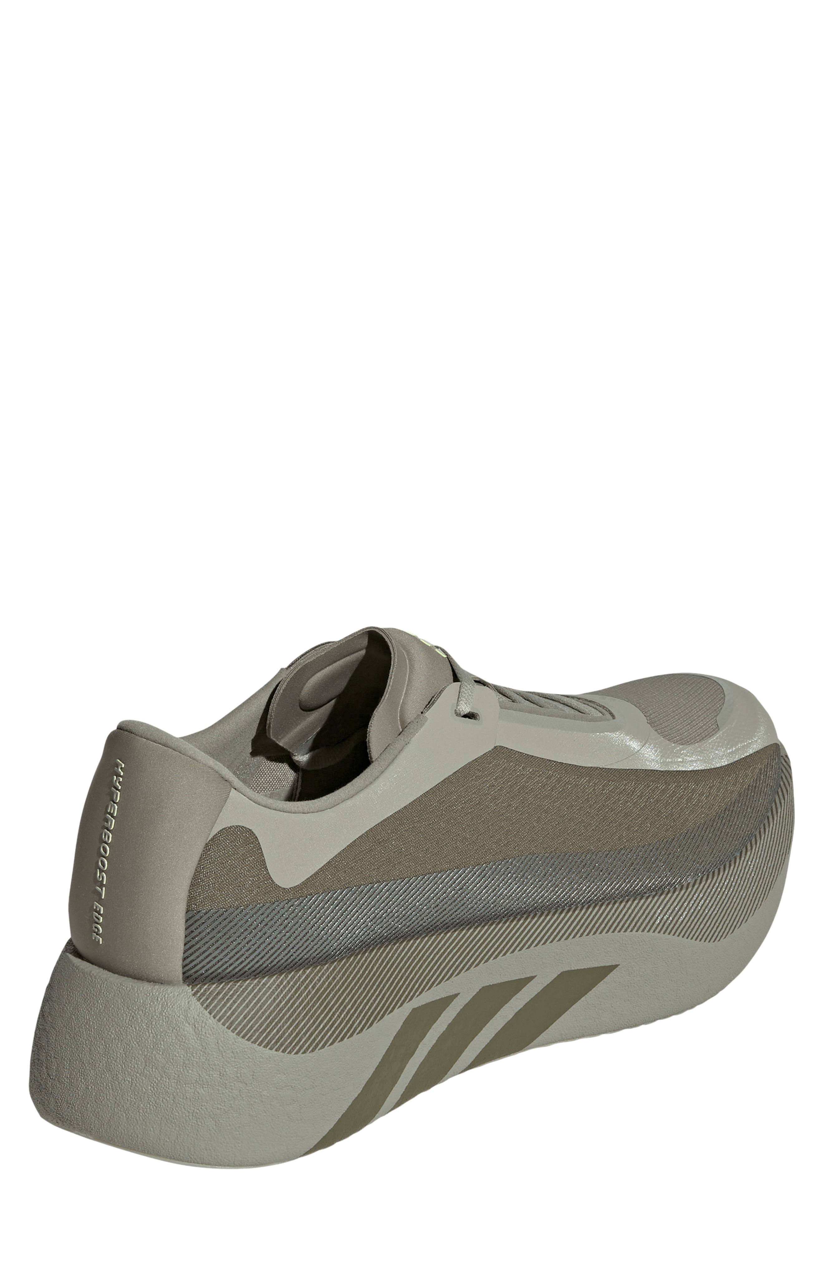 Hyperboost Edge Running Shoe, Alternate, color, SILVER PEBBLE/ KHAKI/ LEMON
