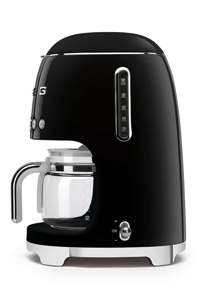'50s Retro Style 10-Cup Drip Coffeemaker, Alternate, color, BLACK