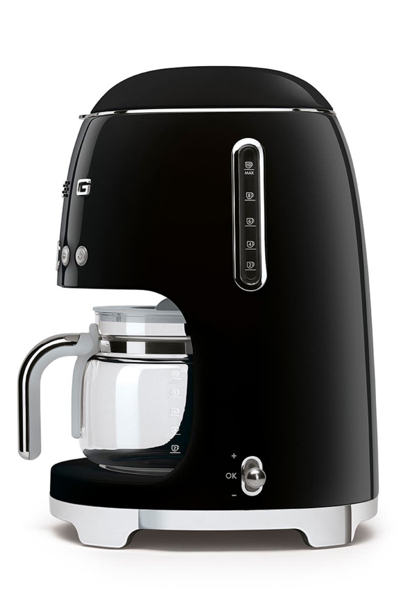 smeg '50s Retro Style 10-Cup Drip Coffeemaker, Alternate, color, Black