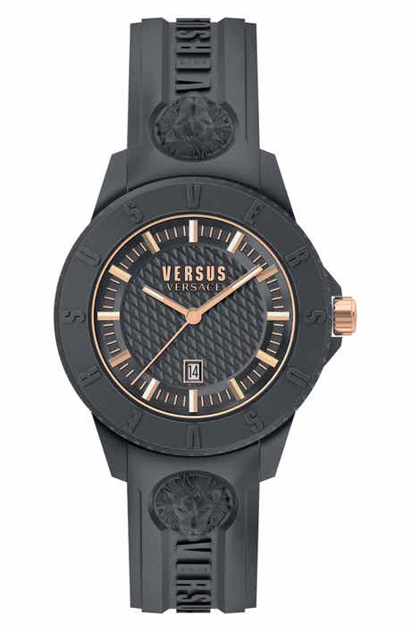 VERSUS Versace Men's 3-Hand Quartz Silicone Strap Watch, 43mm