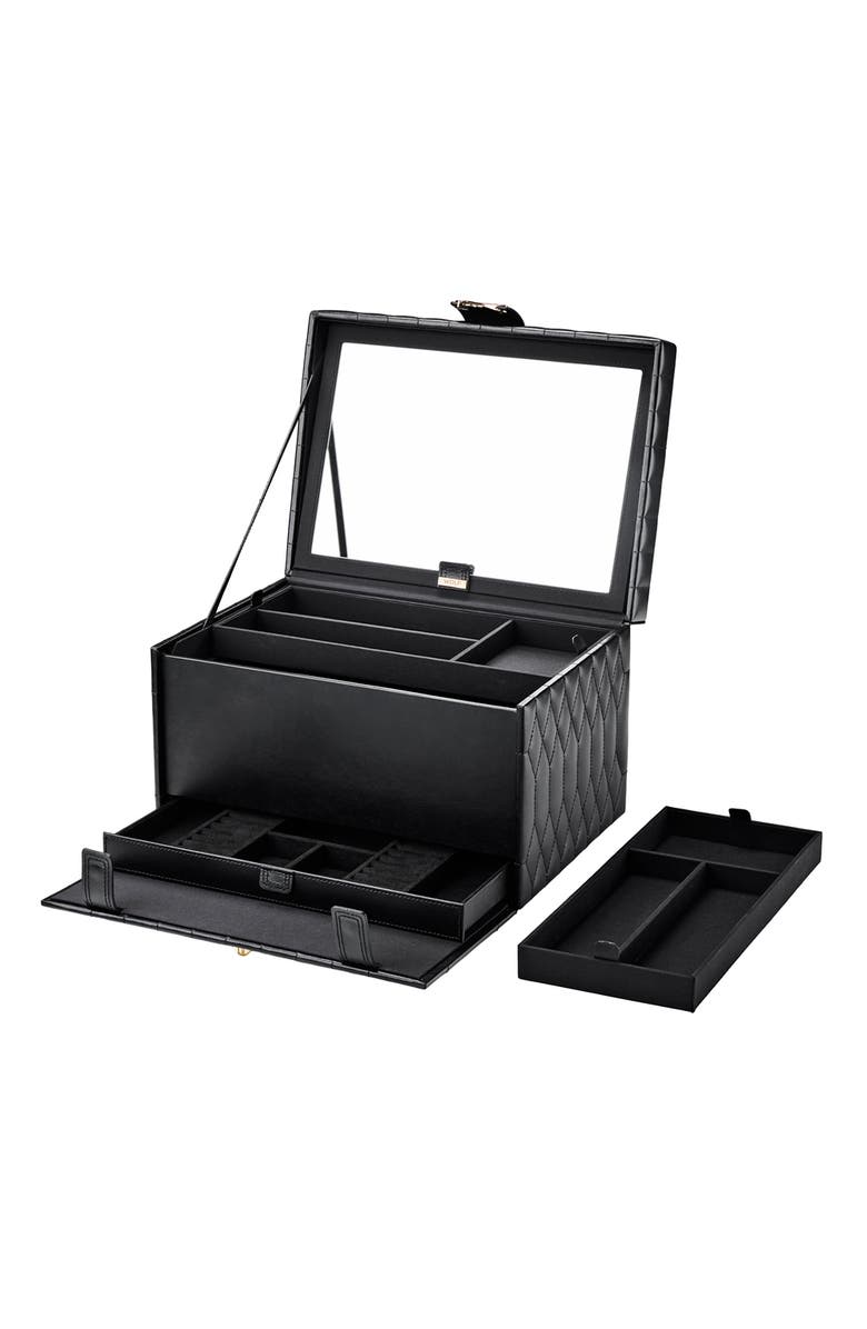 WOLF Caroline Cosmetic Train Case, Alternate, color, Black