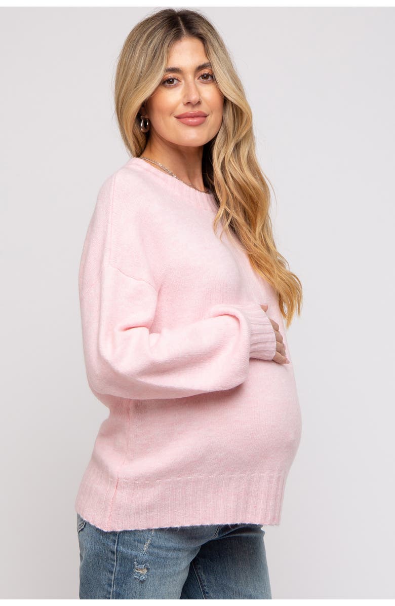 PinkBlush Ribbed Cuff Sweater, Alternate, color, Pink