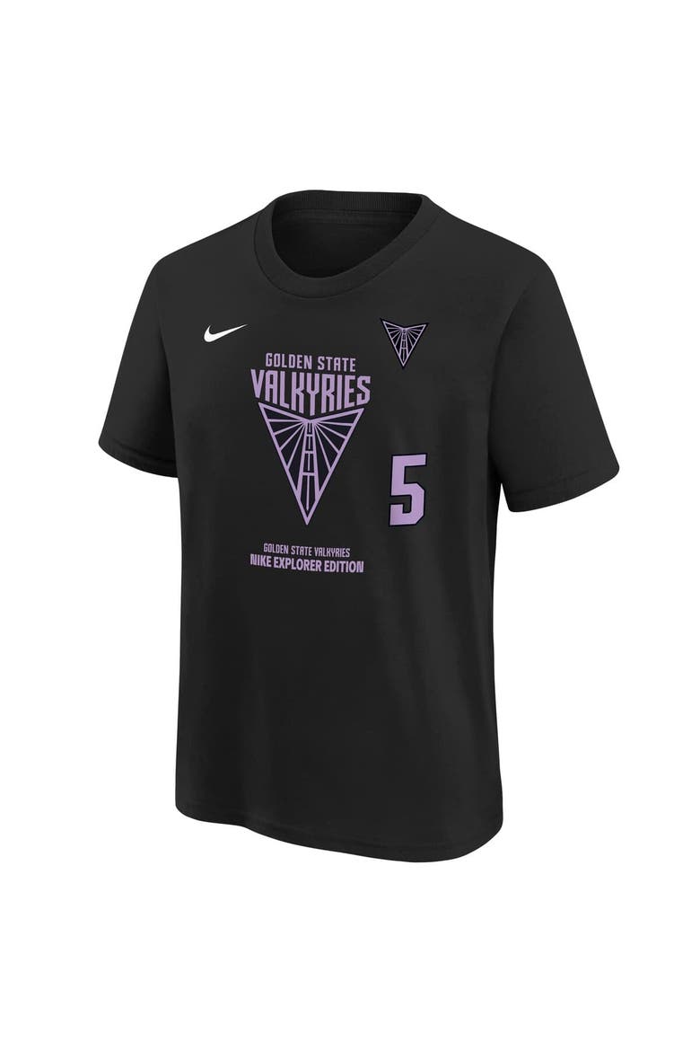 Youth Nike Kayla Thornton Black Golden State Valkyries Explorer Edition Player Name & Number T-Shirt, Alternate, color, Black